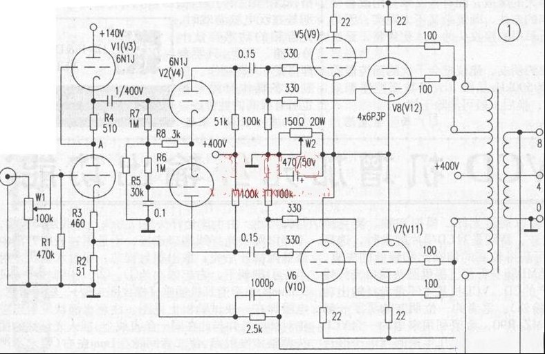 一款并联推挽胆机功放（图）