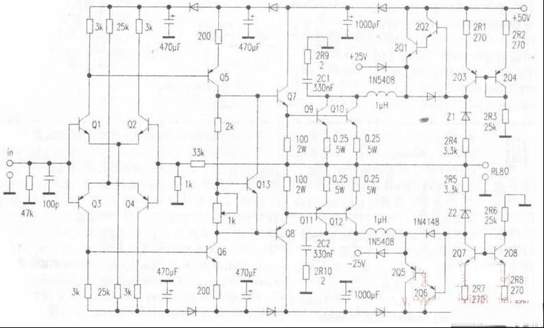 高效率甲乙类功放（图）
