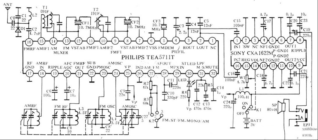 德生R828袖珍收音机电路分析