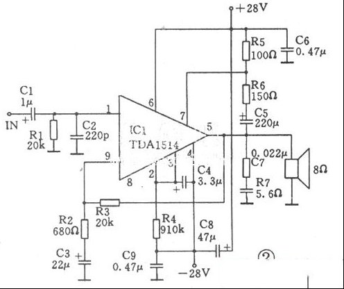 一款40W功放电路图