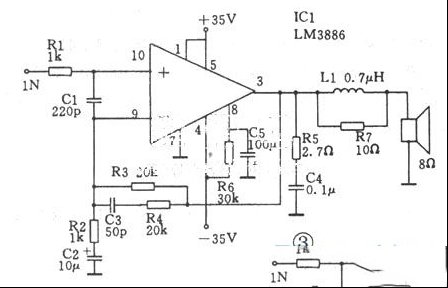 一款50W功放电路图