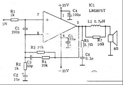 一款60W功放电路图