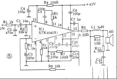 一款70W功放电路图