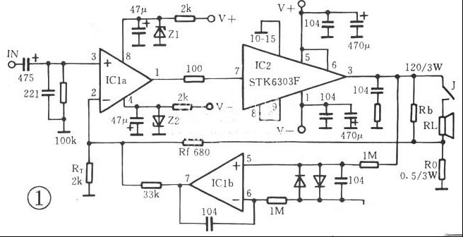 可供自制的两款厚膜功放电路