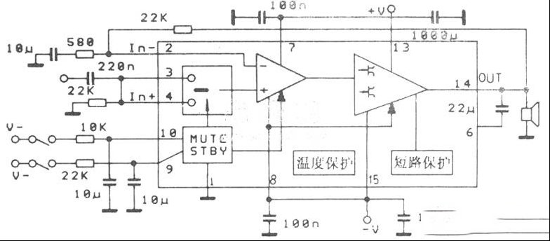 100W音频功放电路TDA7294