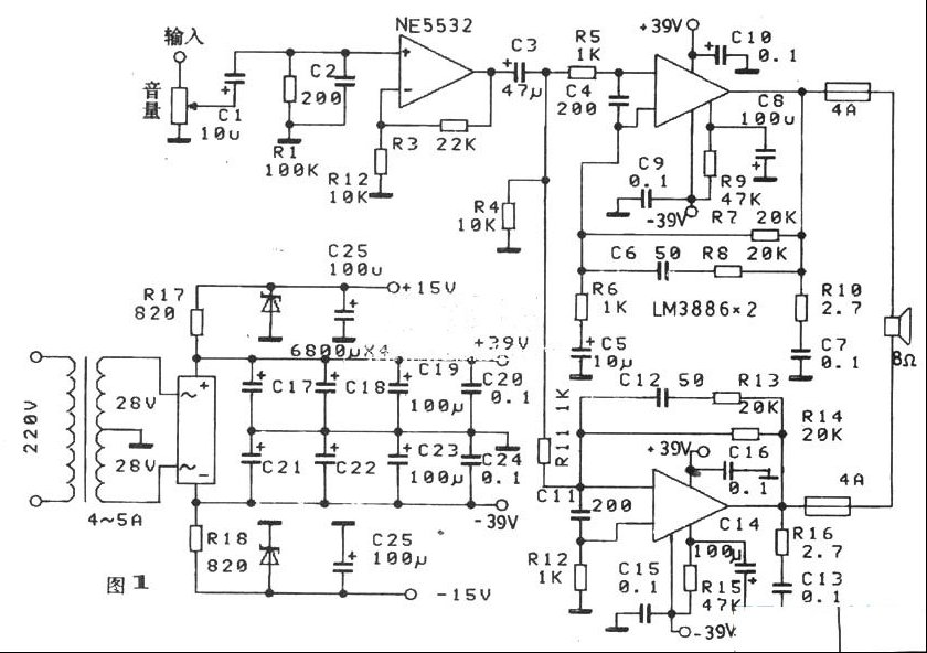 LM3886在家庭影皖中的应用