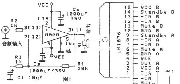 Hi-Fi立体声功放IC芯片LM1876
