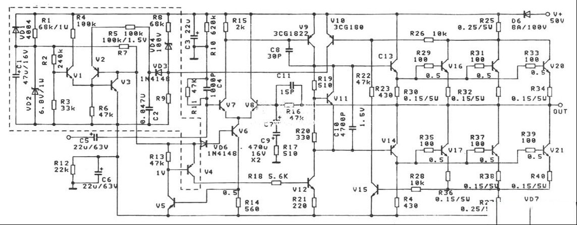 “超级功放王”D-200W模块内电路剖析