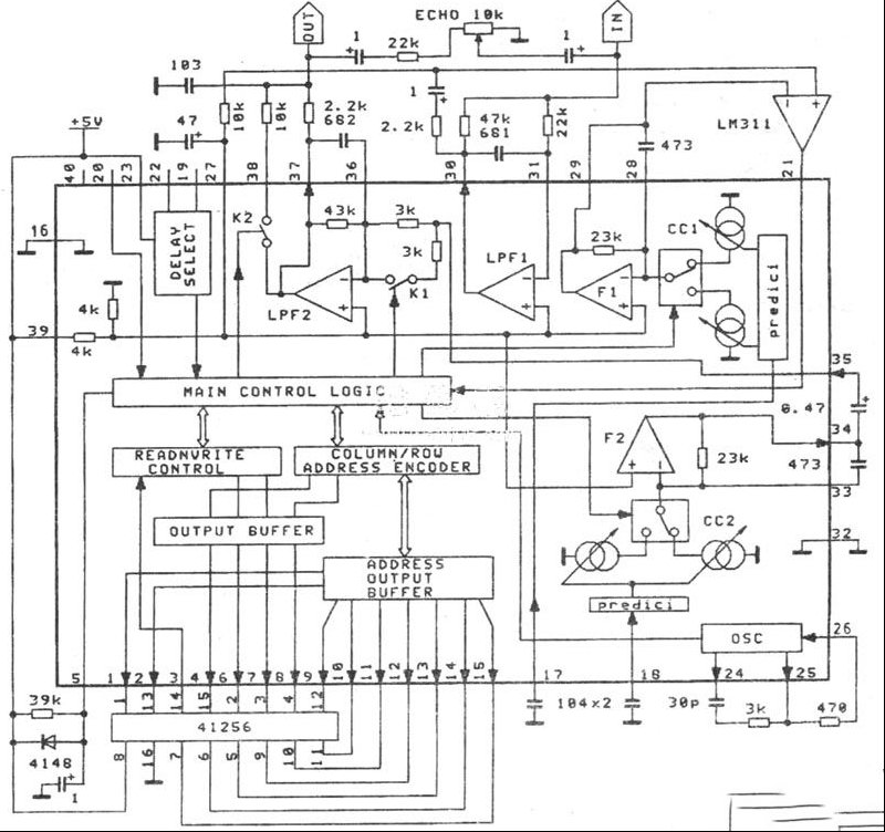 奇声AV功放数字回响PT2395集成电路
