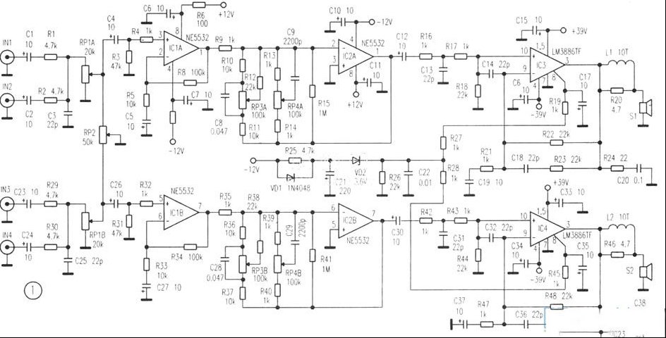 高保真放大板LM3886