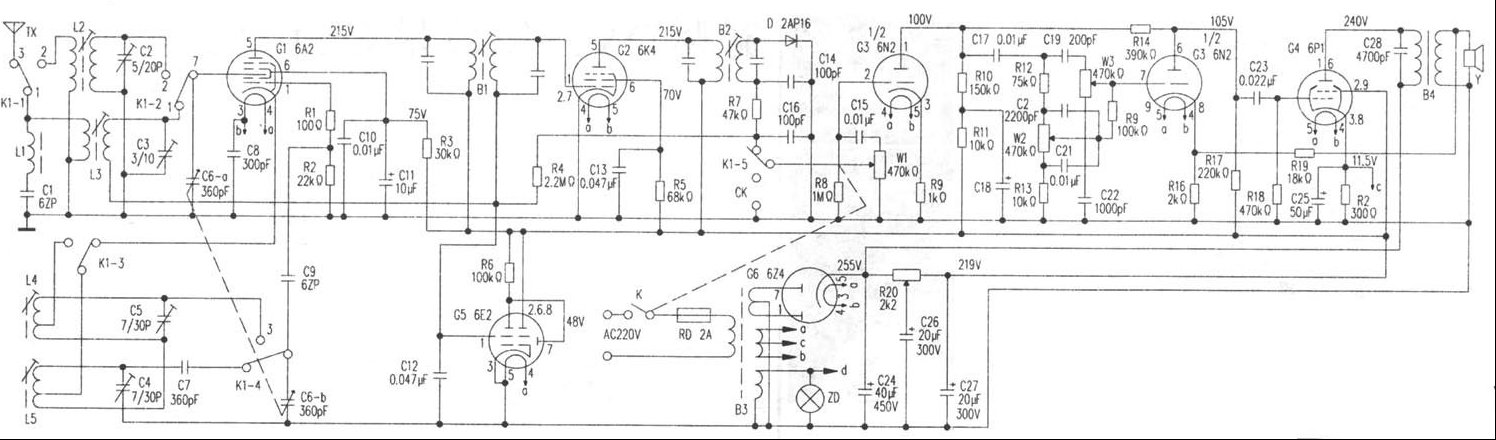 红灯711六灯电子管收音机修复记