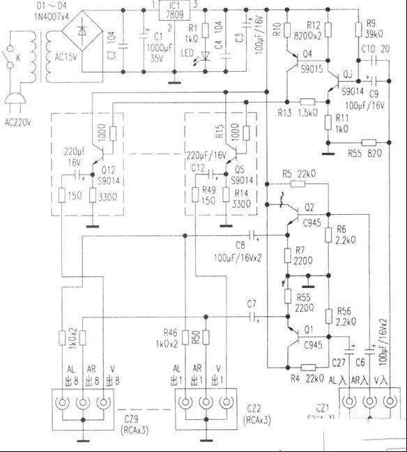 SBXEC008VA1音视频分配放大器电路分析与维修