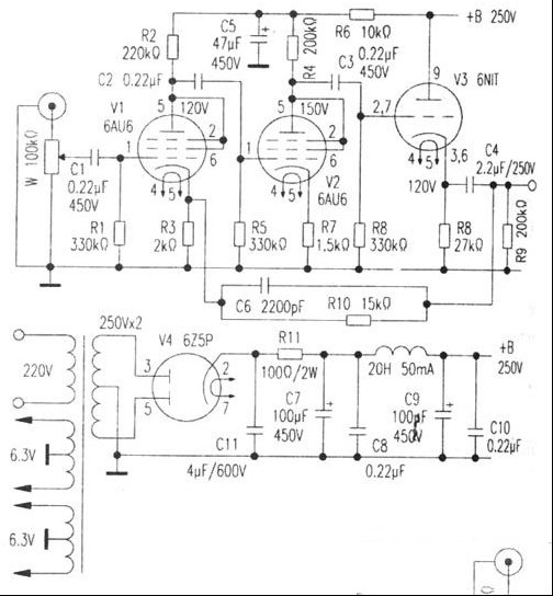 6AU6仿马兰士胆前级