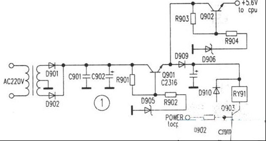 马兰士SR5000 AV功放电源及保护电路详解