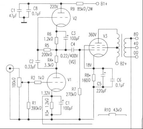 EL34-B超线性接法单端胆机的制作
