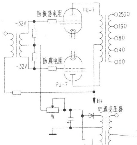 R50-1电子管扩音机屏极发红故障检修案例