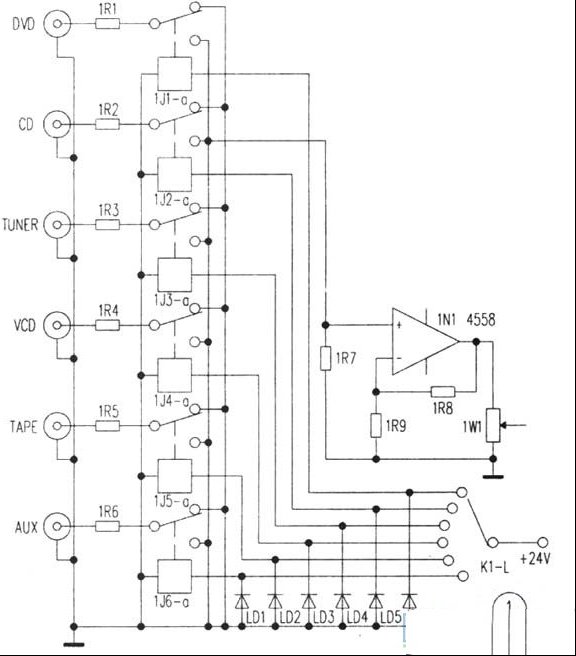 功放输入选择电路原理详解