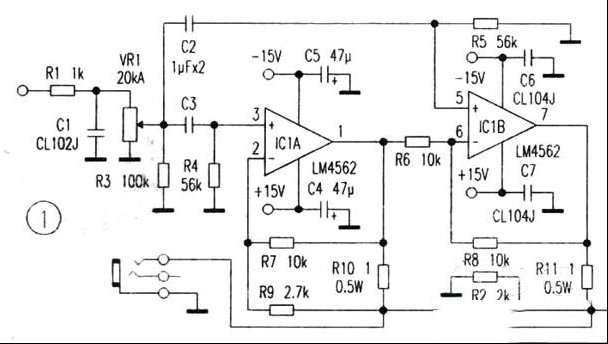 高保真耳机放大器电路