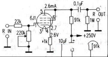 制作6J1优质胆前级功放
