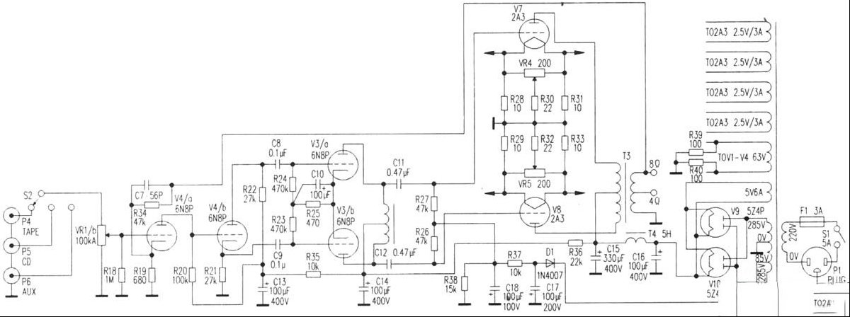 Bewitch NO.2A3推挽功放电路