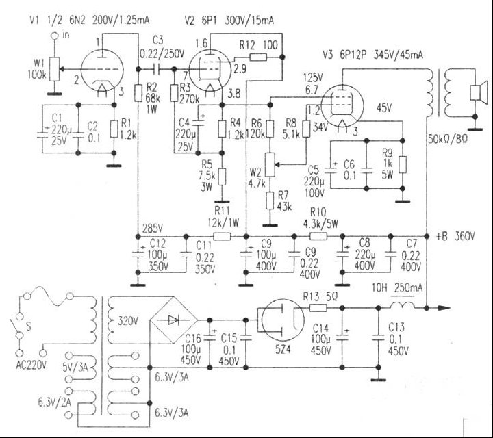 6P12P在胆功放中的变通应用