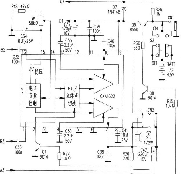 采用CXA1622芯片的德生收音机维修