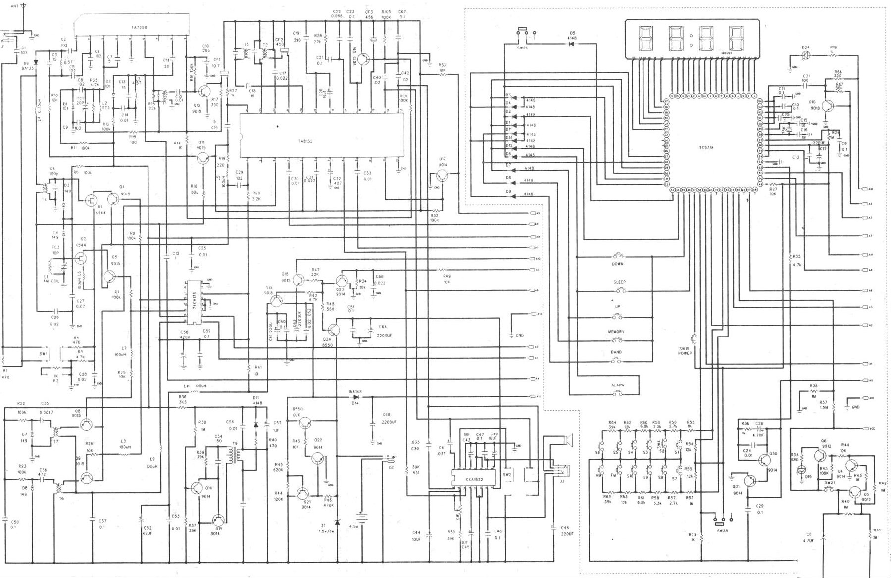 日升宝RS-767微电脑收音机电路原理