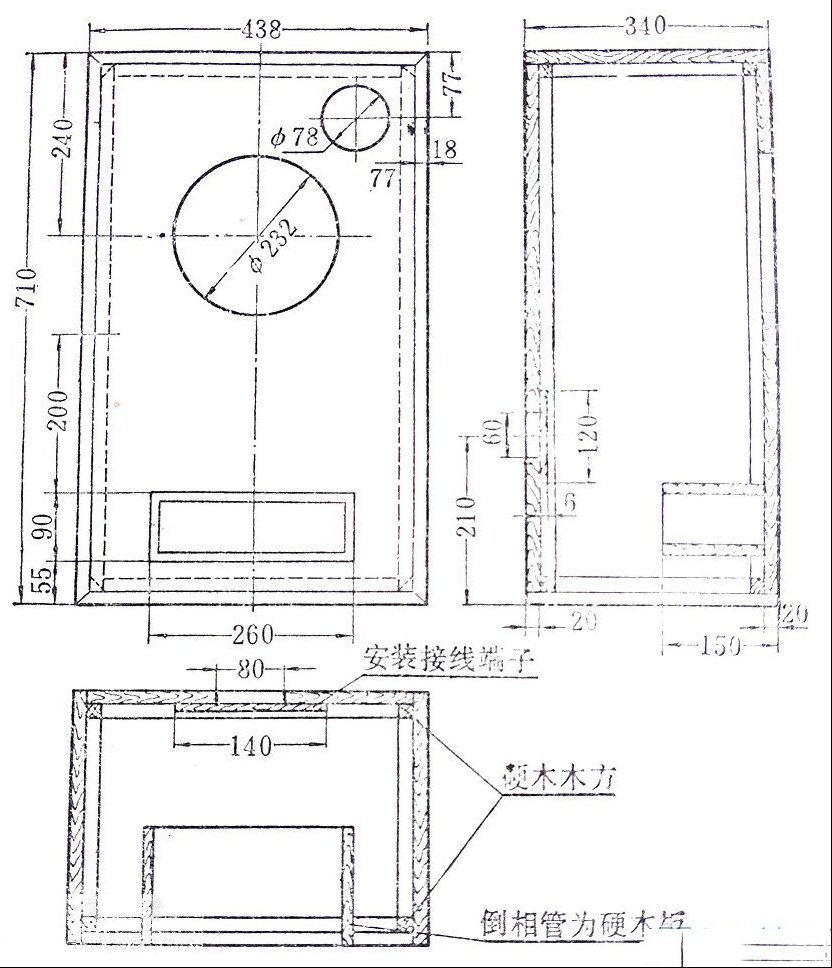 250毫米扬声器倒相式音箱（图）