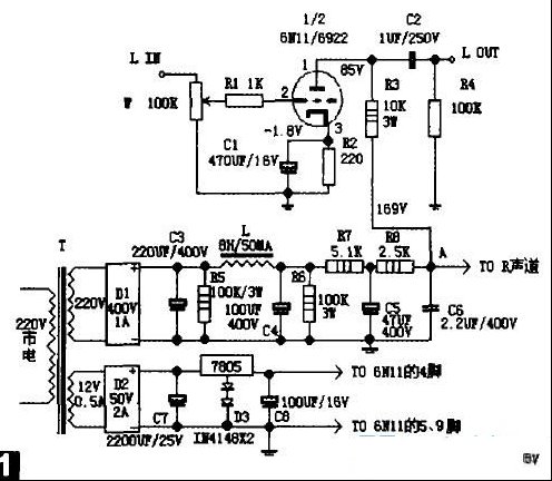 一款6N11电子管前级放大器