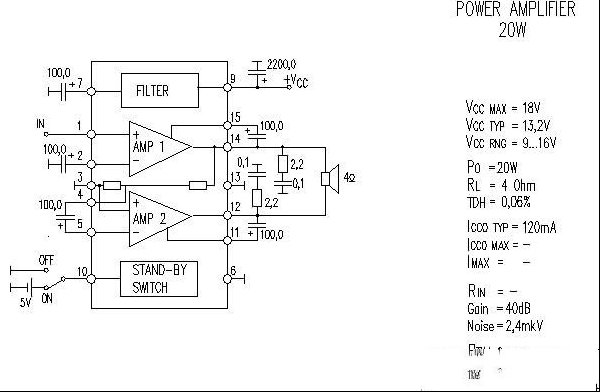 音频功率放大器μPC1321V