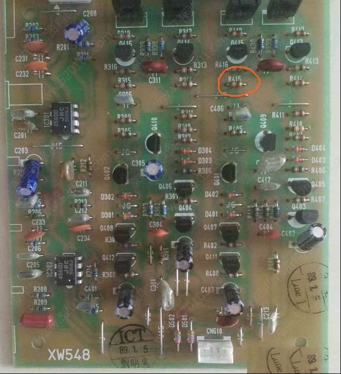 雅马哈MSP10两分频有源监听音箱指示灯红灯亮的检修思路