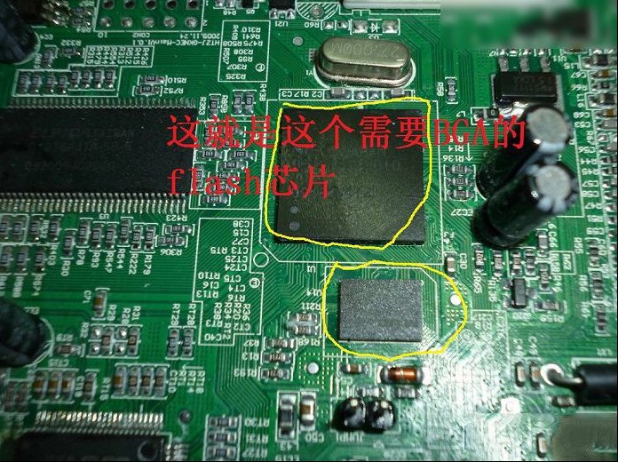 二代中九机顶盒FLASH芯片BGA的植锡珠过程（图）