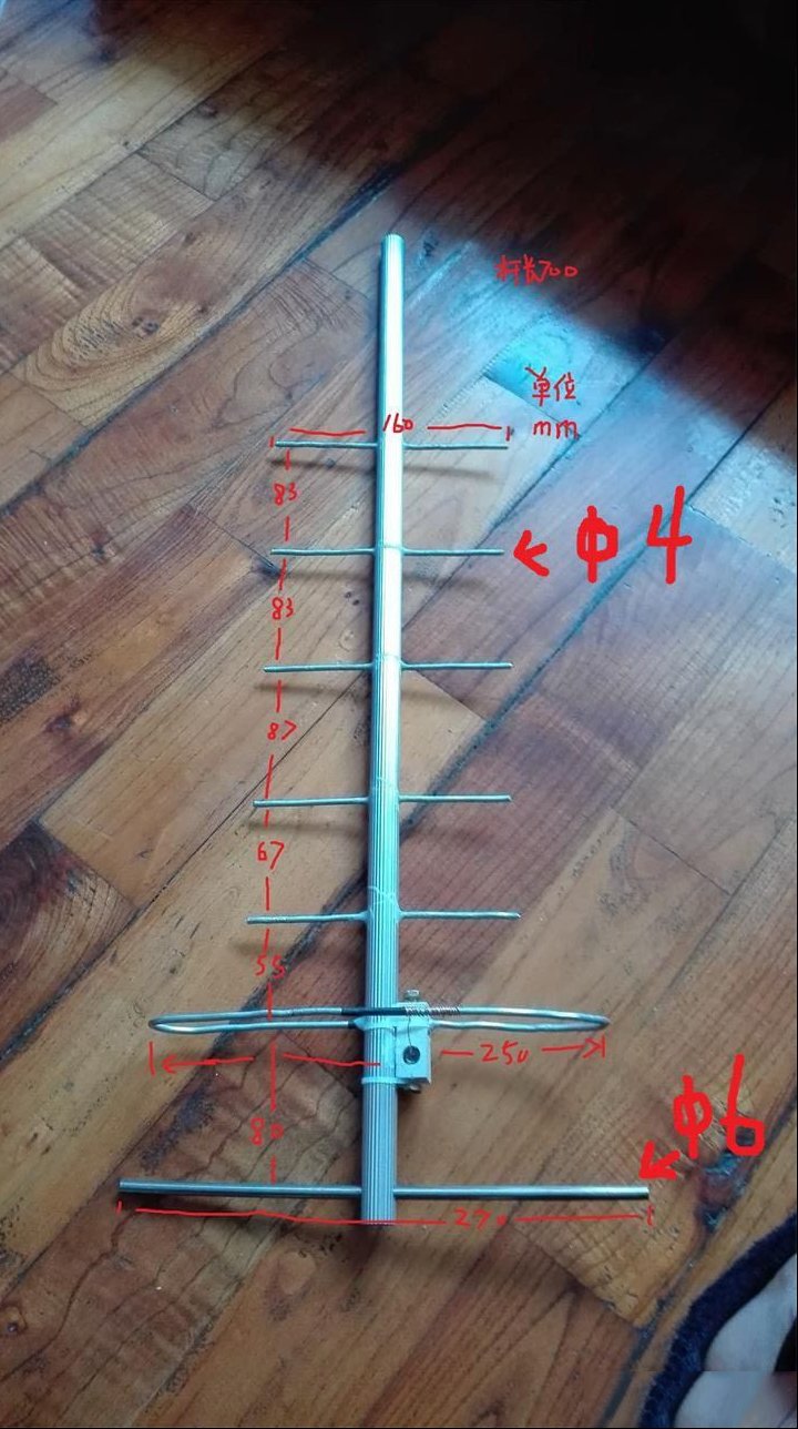 用边角料制作七单元收到故障机免费地面波天线