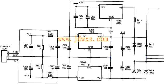 奇声AV-757DB放大器电源电路1