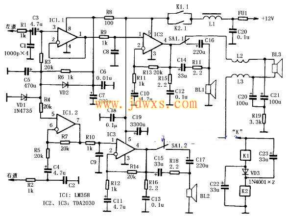 TDA2030车载功率放大器