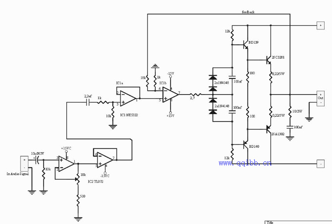 CAR AMPLIFIER 1X100W Schematic