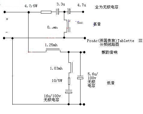 无源音频分频器原理图