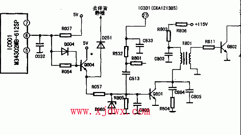 分享_索尼KV-2189TC彩电图像变为斜纹的维修故障，即行不同步