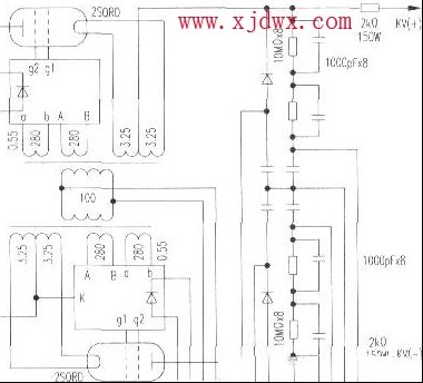 岛津SCT-3000型医用CT机控制板上KV绿色（OK）指示灯熄灭