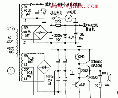 “远洋”910型内置音箱调频放音均衡卡座变压器烧坏的检修