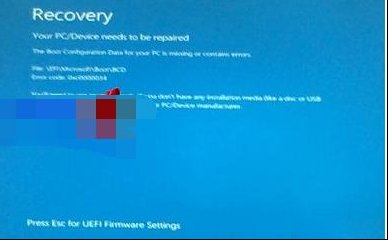 Win10系统蓝屏提示Your PC/Device needs to be如何维修？