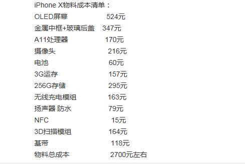 iPhone8/8Plus硬件成本曝光：屏幕外壳最贵！