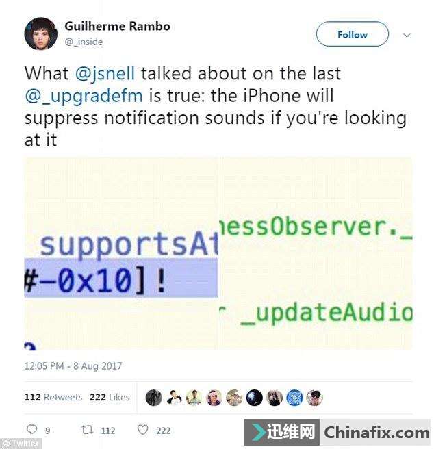 iPhone 8“看”屏幕即可令手机变静音？