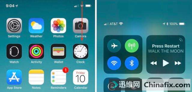 怎样单手调出iPhone X控制中心？