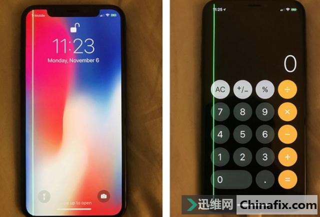 个别用户iPhone X屏幕出现无法消除的绿线，难道硬件存在缺陷？