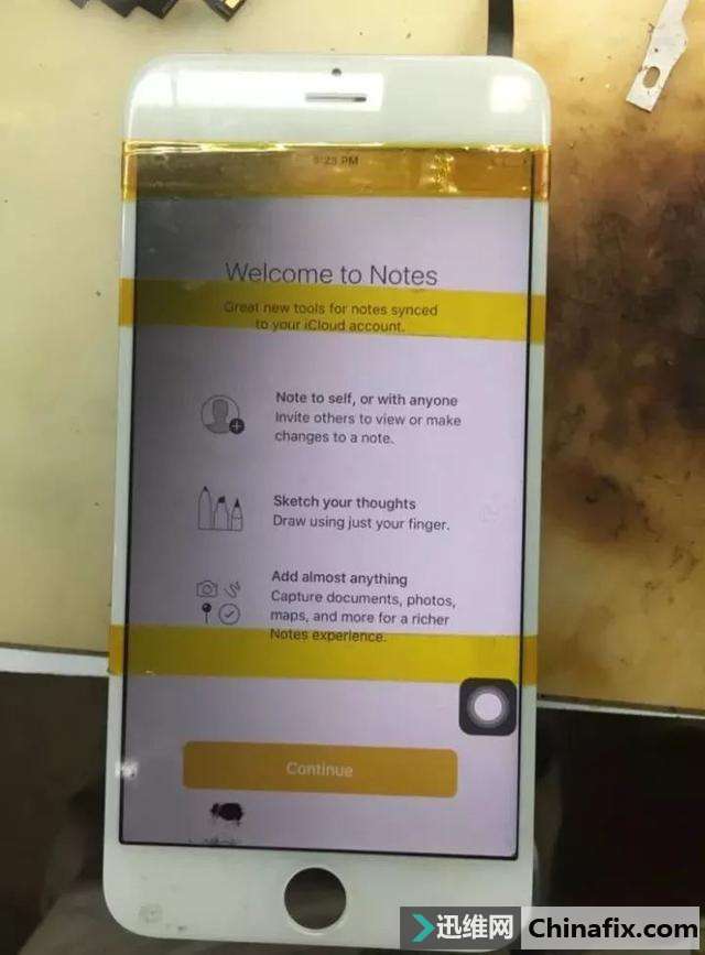 iPhone6s手机阴阳屏的维修案例