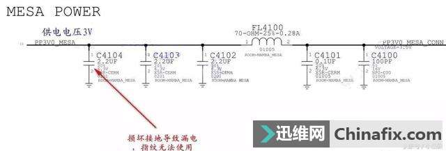 iPhone6S手机开机漏电指纹无法使用检修思路