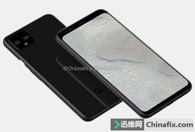 谷歌Pixel 4 XL渲染图曝光：浴霸三摄+非全面屏