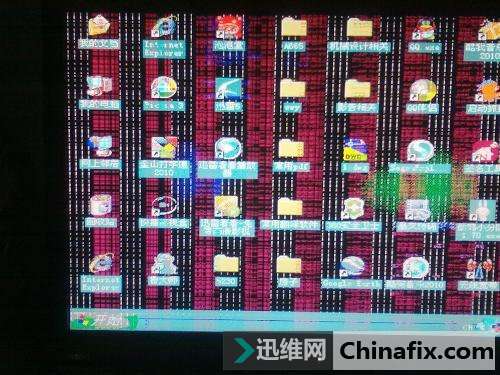 显卡故障造成的显示器花屏的故障维修