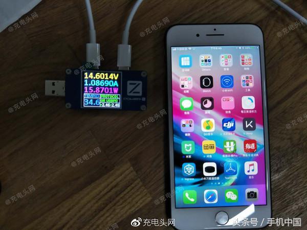 iPhone 8 Plus充电实测 支持USB PD快充技术